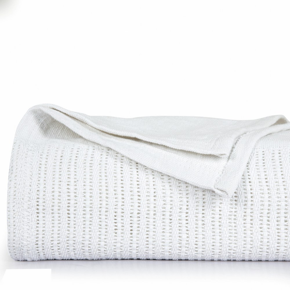 Cotton Cellular Blankets white