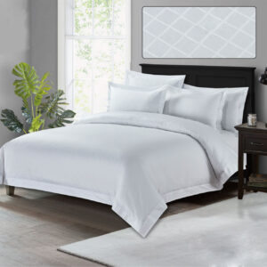 T300 JACQUARD - CHECK WHITE